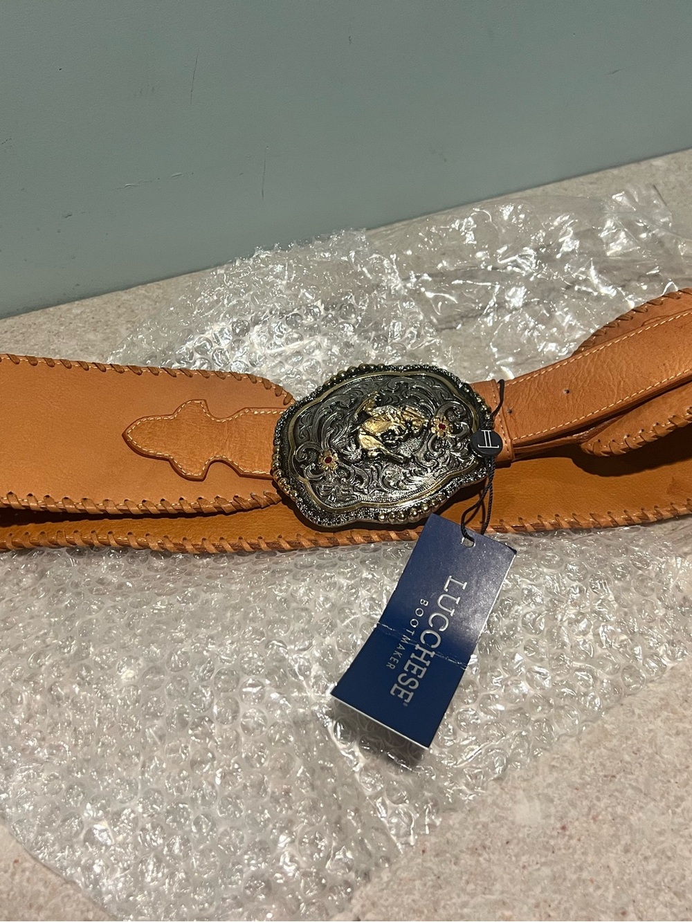 Lucchese TROPHY BUCKLE BELT - NWT - L - Picture 8 of 16